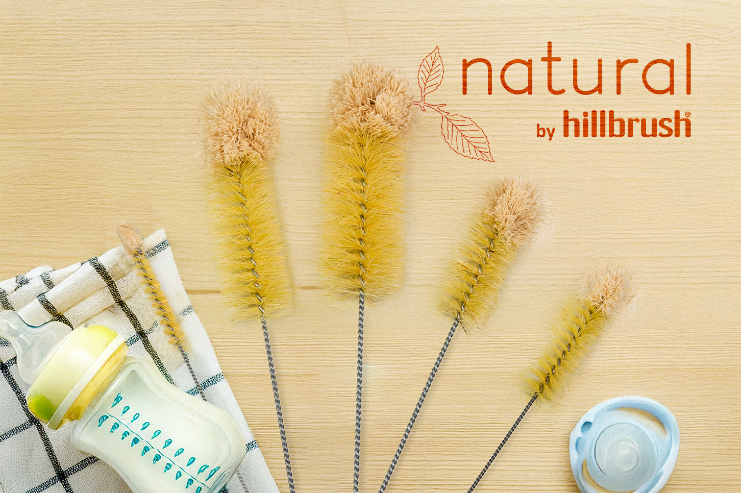 Natural by Hillbrush Bottle Brushes — Sustainable Cleaning, Inside and Out